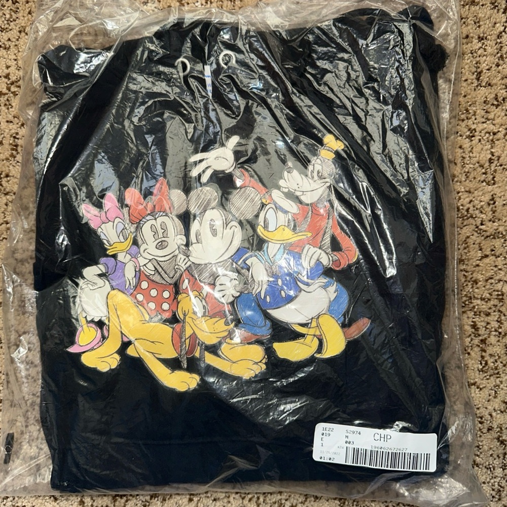NWT Champion Disney's Mickey & Friends Reverse Weave Hoodie & Sweatpants Black